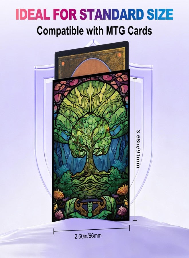 UAONO MTG Card Sleeves 100ct - Forest - Art Card Sleeves Deck Protector, Clear Front & Matte Textured Back, Sleeves for Magic The Gathering, Basic Lands Series - Image 5